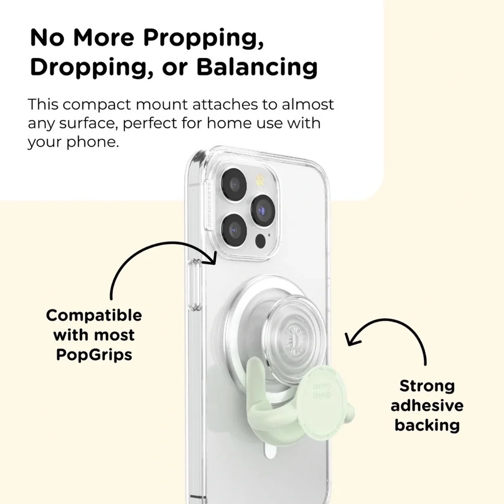 PopSockets PopMount White — Multi-Surface Phone Mount